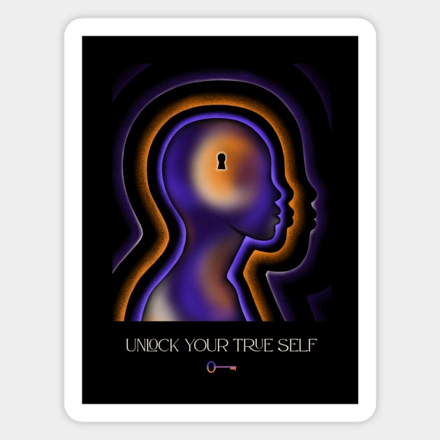 Unlock your true self Magnet by floracasti